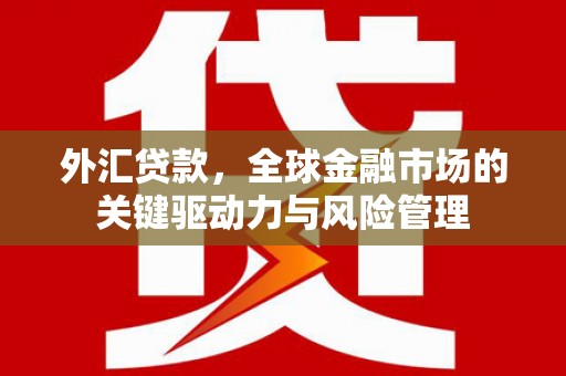 余江外汇贷款，全球金融市场的关键驱动力与风险管理